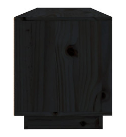 Meuble TV Noir 100x34x40 cm Bois de pin massif