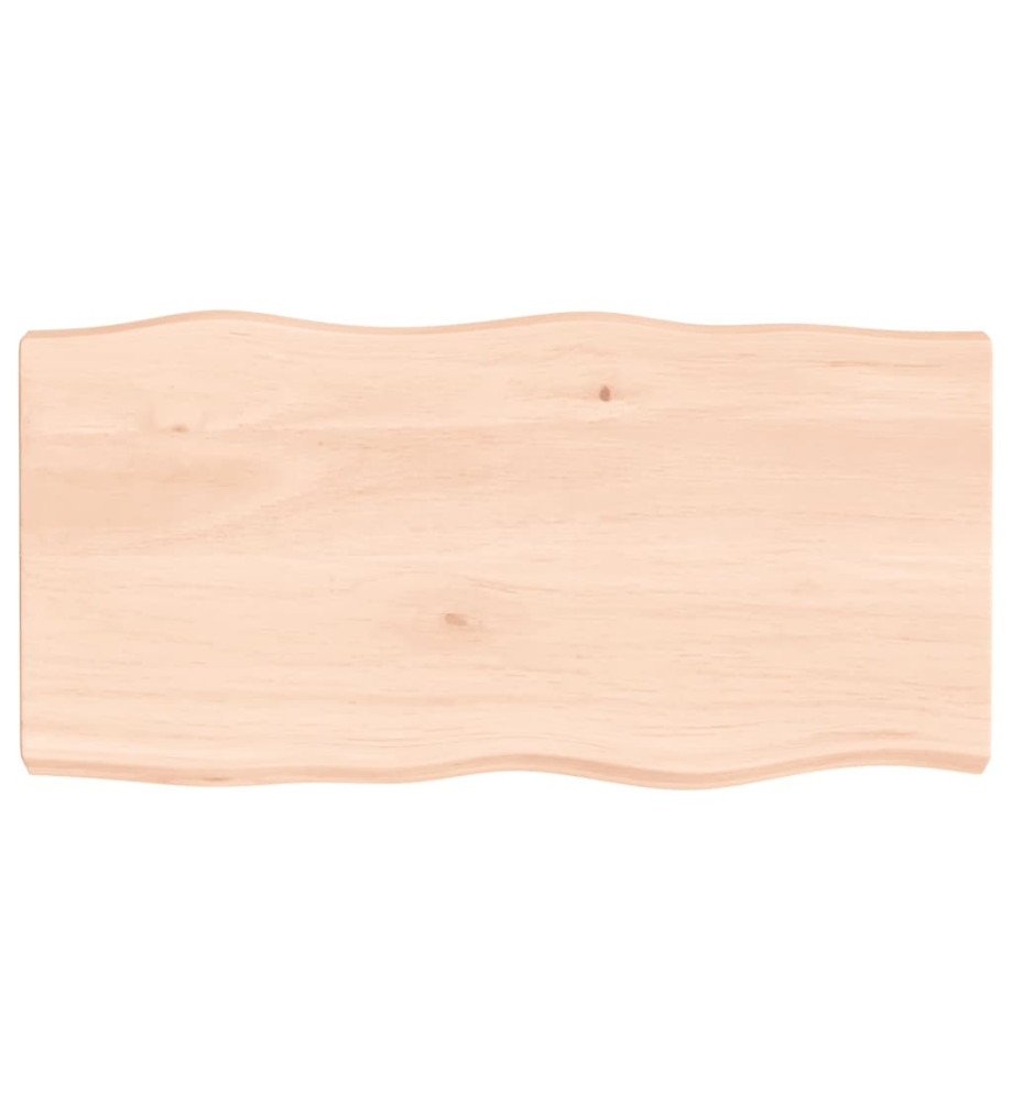 Dessus de table bois chêne massif non traité bordure assortie