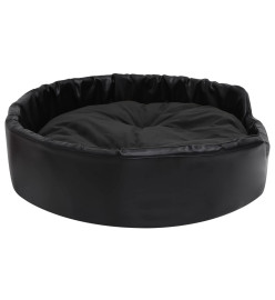 Lit pour chiens Noir 90x79x20 cm Peluche et similicuir