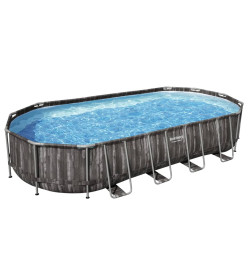 Bestway Ensemble de piscine ovale 7,32x3,66x1,22 m