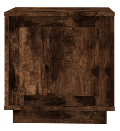 Table de chevet chêne fumé 44x35x45 cm bois d'ingénierie