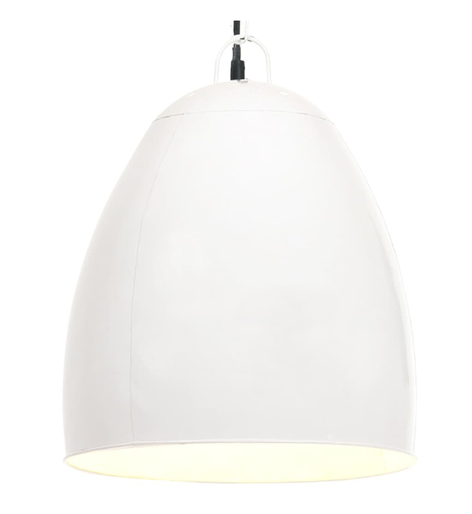 Lampe suspendue industrielle 25 W Blanc Rond 42 cm E27