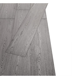 Planches de plancher PVC Non auto-adhésif 4,46m² 3mm Gris foncé