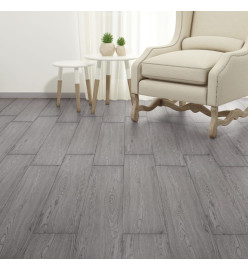 Planches de plancher PVC Non auto-adhésif 4,46m² 3mm Gris foncé