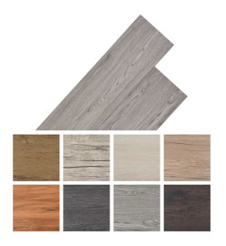 Planches de plancher PVC Non auto-adhésif 4,46m² 3mm Gris foncé