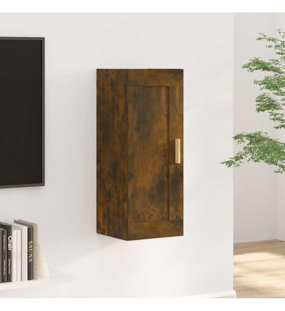 Armoire murale Chêne fumé 35x34x90 cm Bois d'ingénierie