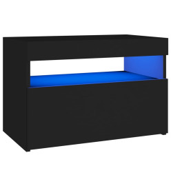 Meuble TV avec lumières LED noir 60x35x40 cm