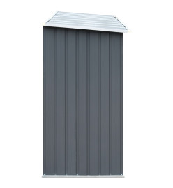 Abri de stockage de bois Acier galvanisé 330x84x152 cm Gris