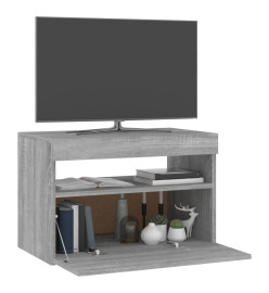 Meuble TV avec lumières LED Sonoma gris 60x35x40 cm