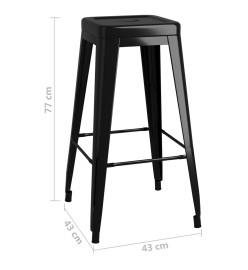 Ensemble de bar 7 pcs Blanc et noir