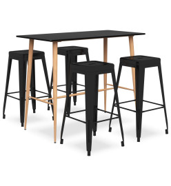 Ensemble de bar 5 pcs Noir