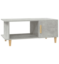 Table basse gris béton 90x50x40 cm bois d'ingénierie