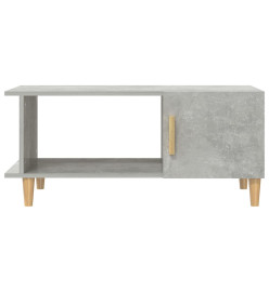 Table basse gris béton 90x50x40 cm bois d'ingénierie