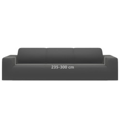 Housse extensible canapé 4places Anthracite Jersey de polyester