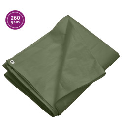 Bâche 260 g/m² 3x5 m Vert PEHD