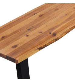 Banc en bois d'acacia massif 160 cm