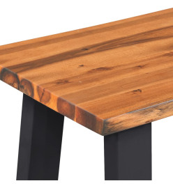 Banc en bois d'acacia massif 160 cm