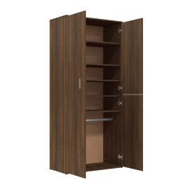 Armoire à chaussures Chêne brun 80x39x178 cm Bois d'ingénierie