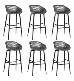 Ensemble de bar 7 pcs Noir et gris