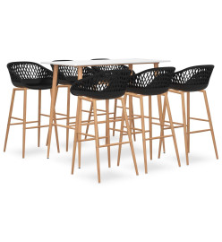 Ensemble de bar 7 pcs Blanc et noir