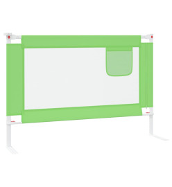 Barrière de sécurité de lit d'enfant Vert 100x25 cm Tissu