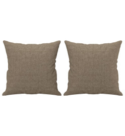 Coussins décoratifs 2 pcs Taupe 40x40 cm Tissu