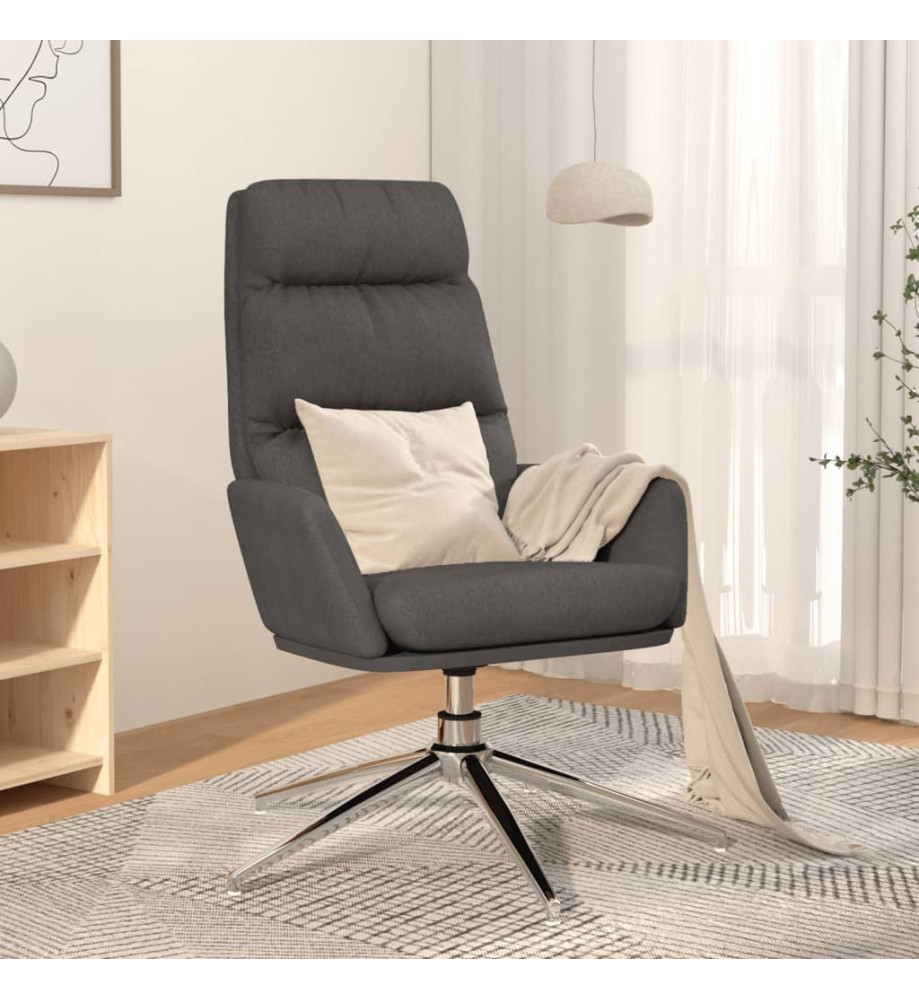 Chaise de relaxation Gris foncé Tissu