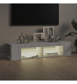 Meuble TV avec lumières LED sonoma gris 135x39x30 cm