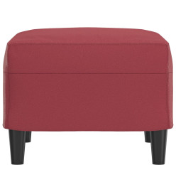 Repose-pied Rouge bordeaux 60x50x41 cm Similicuir