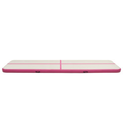 Tapis gonflable de gymnastique avec pompe 700x100x20cm PVC Rose