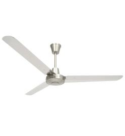 Ventilateur de plafond 142 cm Argenté