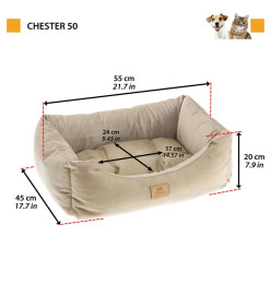 Ferplast Lit pour chien et chat Chester 50 Beige