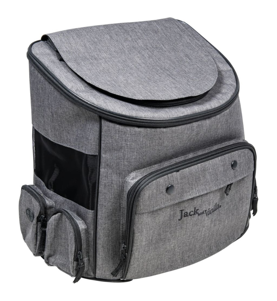 Jack and Vanilla Sac à dos pour animaux de compagnie Travel Gris/Noir