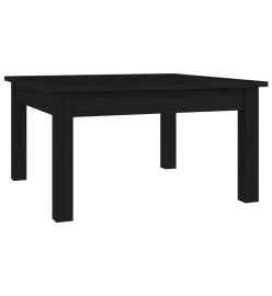 Table basse Noir 55x55x30 cm Bois massif de pin