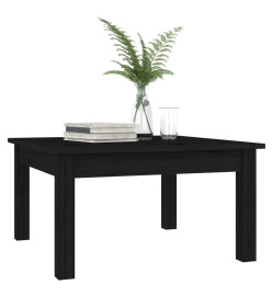 Table basse Noir 55x55x30 cm Bois massif de pin