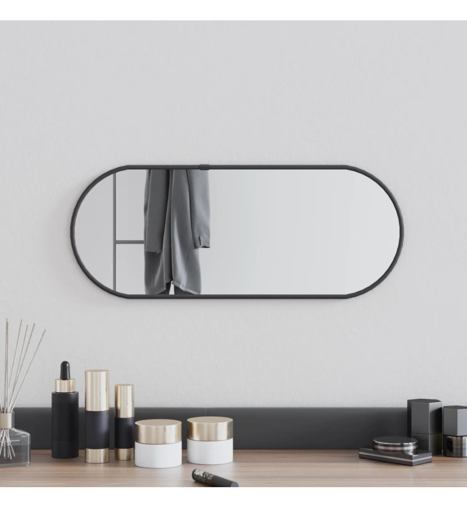 Miroir mural Noir 50x20 cm Ovale