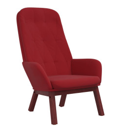 Chaise de relaxation Rouge bordeaux Velours