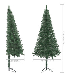 Sapin de Noël artificiel d'angle Vert 120 cm PVC