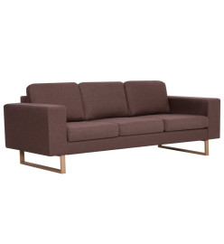 Ensemble de canapé 2 pcs Tissu Marron