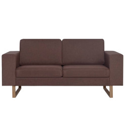 Ensemble de canapé 2 pcs Tissu Marron