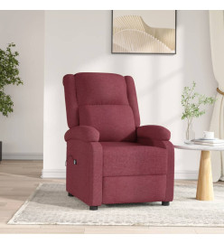 Fauteuil inclinable électrique Rouge bordeaux Tissu