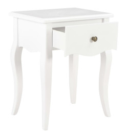 Table de chevet Blanc 40 x 30 x 50 cm Bois de pin massif