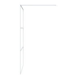 Paroi de douche Blanc 115x195 cm Verre ESG transparent