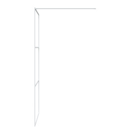 Paroi de douche Blanc 90x195 cm Verre ESG transparent