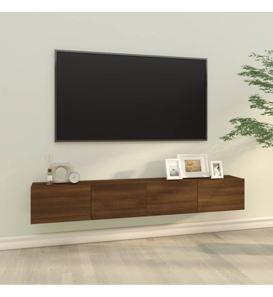 Meubles TV 2 pcs Chêne marron 100x30x30 cm Bois d'ingénierie