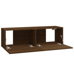 Meubles TV 2 pcs Chêne marron 100x30x30 cm Bois d'ingénierie