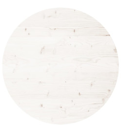 Dessus de table rond blanc Ø70x3 cm bois de pin massif