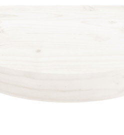 Dessus de table rond blanc Ø30x3 cm bois de pin massif