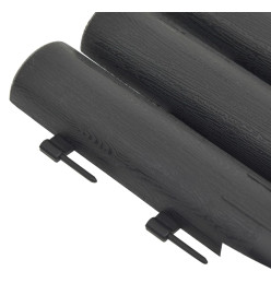 Bordures de pelouse 36 pcs Anthracite 10 m PP