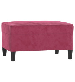 Repose-pied Rouge bordeaux 70x55x41 cm Velours